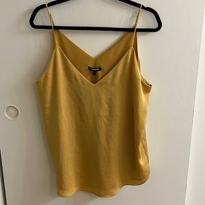 Express Chiffon Tank - mustard yellow - size L - NWT